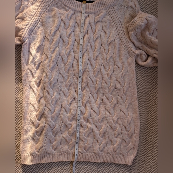 Merona Pink Cable Knit Sweater in Cream - Picture 6 of 8
